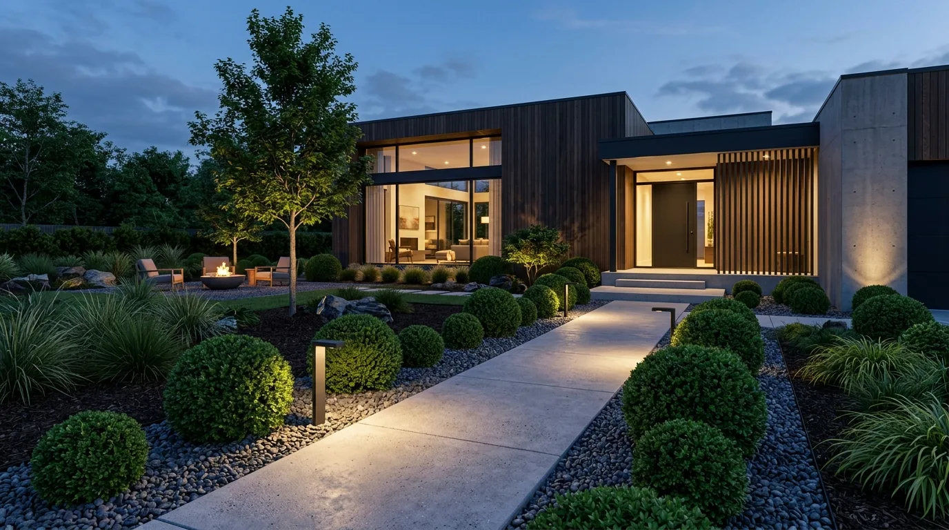 Rounded Boxwood Grouping